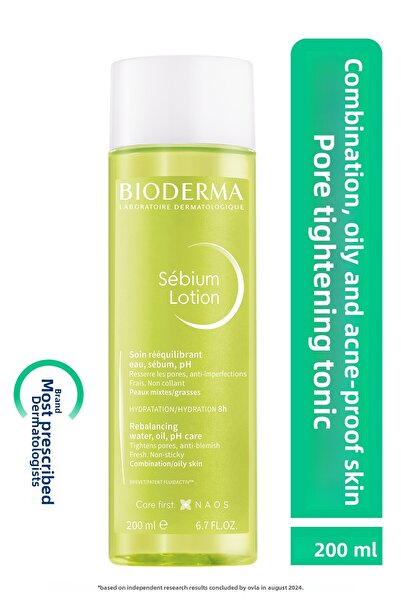 Bioderma Sebium Lotion 200ml - Pore Firming, Anti-Blackhead Purifying Salicylic Acid Tonic