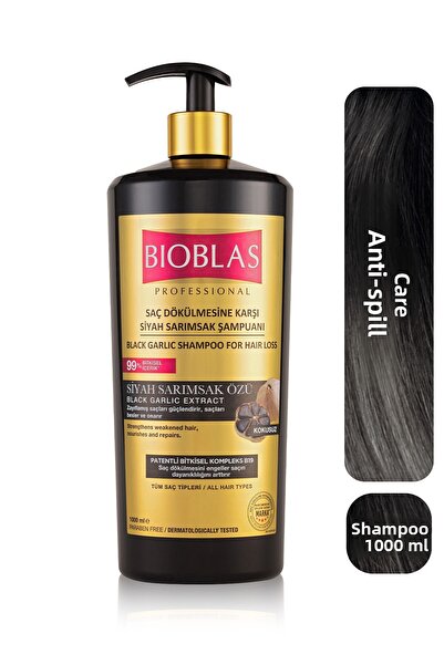 Bioblas 1000 ml Česnekový černý šampon - proti vypadávání vlasů