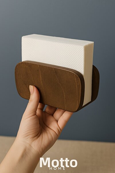 Mottogo Wooden Napkin Holder – 16×10 cm Desktop Napkin Holder |   Kitchen & Tableware Organizer