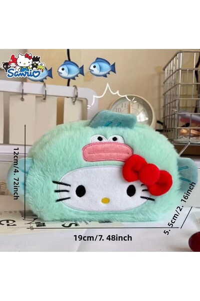 Kawaii Suport pentru stilou drăguț Hello Kitty din pluș