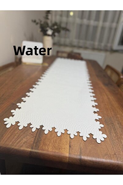 EHA LAZER White Rectangular Custom Faux Leather Runner