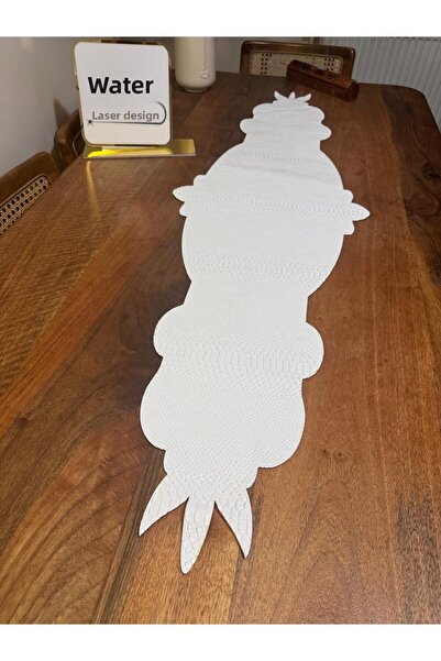 EHA LAZER Custom Cut White, Faux Leather, Custom Texture Runner