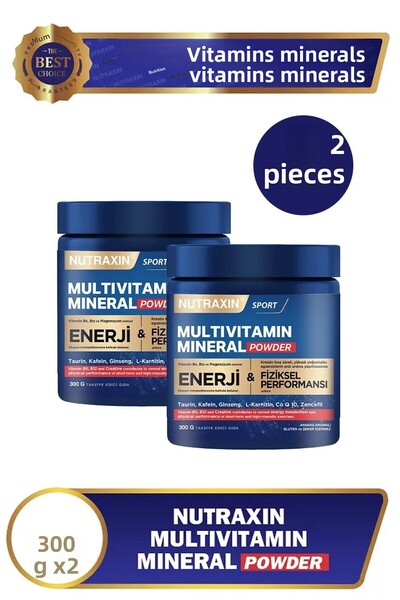 Nutraxin Multivitamin Mineral Powder 300 Gr 2 Pieces