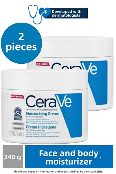 CeraVe Moisturizing Cream for Dry and Very Dry Skin 340 ml 2 Pieces