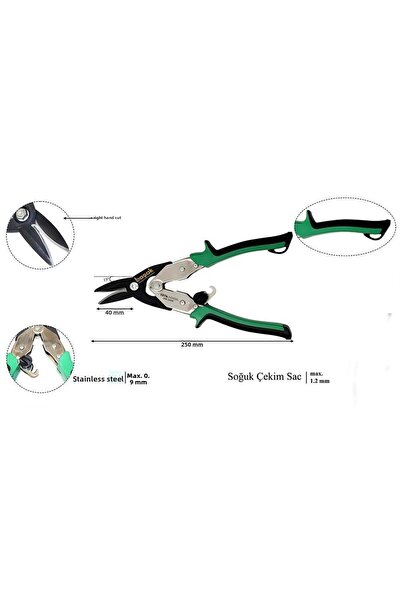 CETA FORM Articulated Sheet Metal Shears Right Cut 250 mm