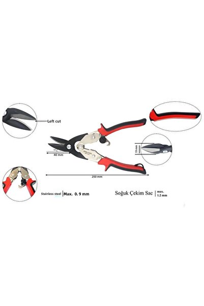 CETA FORM Articulated Sheet Metal Shears Left Cut 250 mm