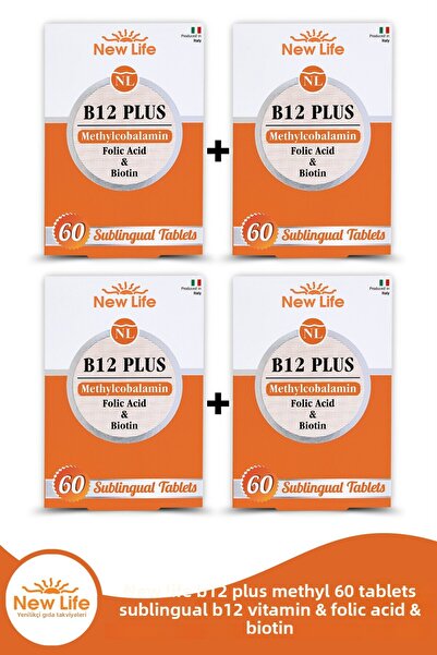 New Life بي 12 بلس 60 قرص 4 قطع