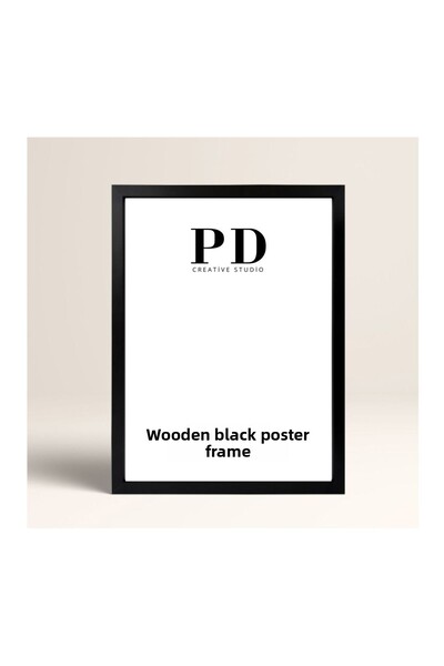 PRİNTOPİA DESİGN Black Wooden Decorative Frame 15X21Cm