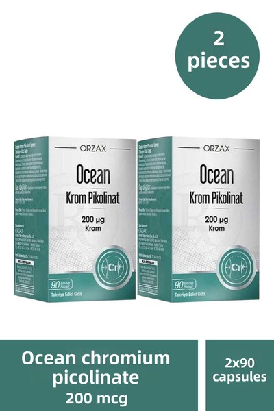 Ocean Chromium Picolinate 200 Mcg 90 Capsules 2 Pieces