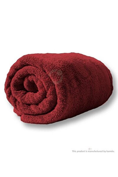 Tusebu Burgundy Cotton Towel Set – 12 Pieces, Highly Absorbent, Soft Texture