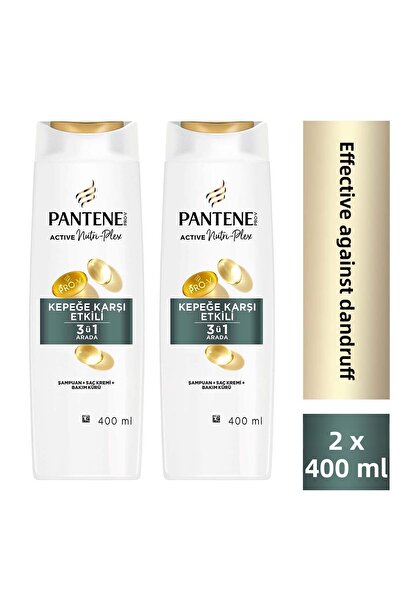 Pantene 3-in-1 Shampoo Effective Against Dandruff 400ml Hair Prone to Dandruf...