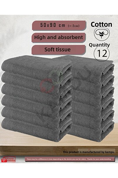 Tusebu مجموعة مناشف وجه قطنية مكونة من 12 قطعة - امتصاص عالي، نسيج ناعم