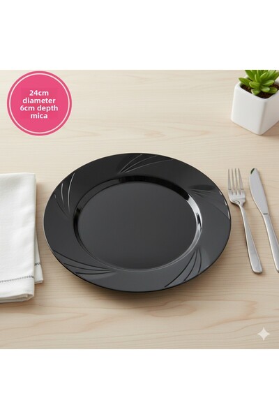 Ta-Fu Global Mica Colorful Plate Set of 6 23cm Diameter