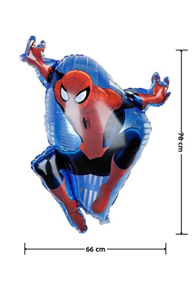 PARTİAVM 1 Year Old Giant Black Number Balloon Spider-Man Birthday Balloon Set Superhero Themed Economical Set
