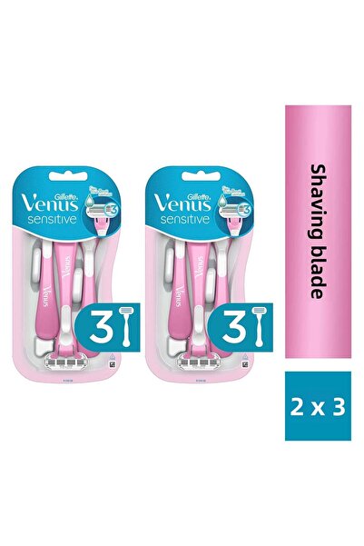 Gillette شفرات حلاقة نسائية فينوس للبشرة الحساسة 3 قطع × 2