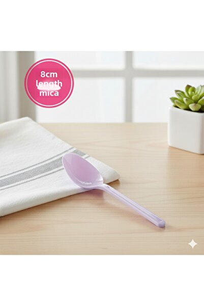 Ta-Fu Global ملعقة بلاستيكية ميكا ليلا 25 قطعة 8 سم