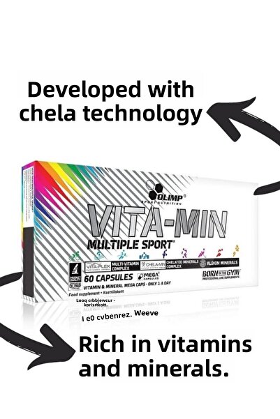 Olimp Vita-min Multiple Sport 60 Capsule A B1 B2 B12 B3 B5 B6 Biotin Copper Zinc Iron Iodine Calcium