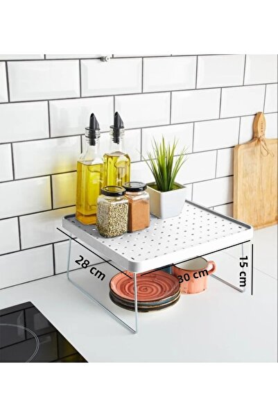 Mutfak Köşesi Organizator de rafturi pliabile pentru dulap de dimensiuni mari, organizator de rafturi de blat