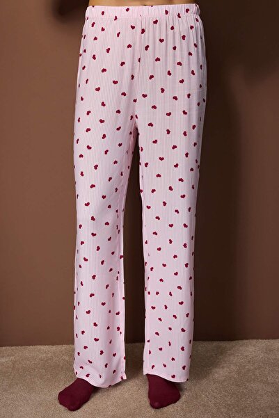 Trendyol Collection Pink Striped Shally Woven Pajama Set Thmaw26Pt00106