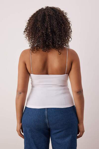 Trendyol Curve White 2 Pack Plus Size Tank Top Tbbss25Cv00018