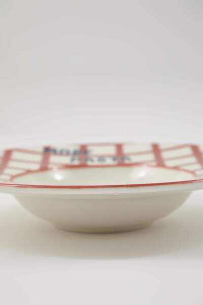 TRENDYOLMİLLA HOME Patterned Porcelain Pasta Plate Tphaw26Dtk00001