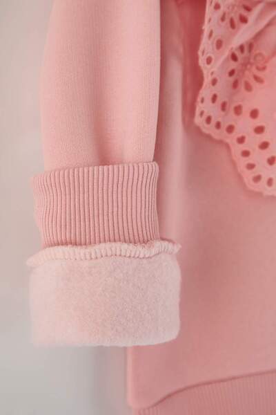 TRENDYOLKIDS Pink Plain Knitted Sweatshirt Tkdaw26Sw00034
