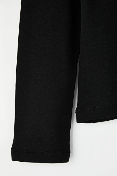 Trendyol Curve Black Ribbed Knitted Plus Size Blouse