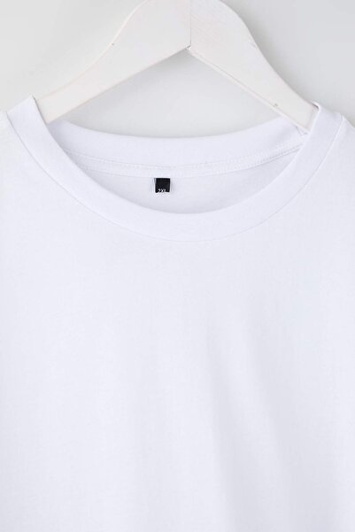 Trendyol Curve Μαύρο-άσπρο 2-συσκευασία 100% Μονό Βαμβακερό oversized / Πλεκτό μπλουζάκι με φαρδιά εφαρμογή TBBAW26BF00007