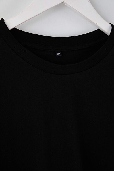 Trendyol Curve Μαύρο-άσπρο 2-συσκευασία 100% Μονό Βαμβακερό oversized / Πλεκτό μπλουζάκι με φαρδιά εφαρμογή TBBAW26BF00007