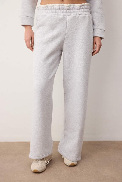 Trendyol Collection Kar Melanj Contrast Waist Detailed Basic Jogger Knitted Tracksuit Set Twoaw26Em00011