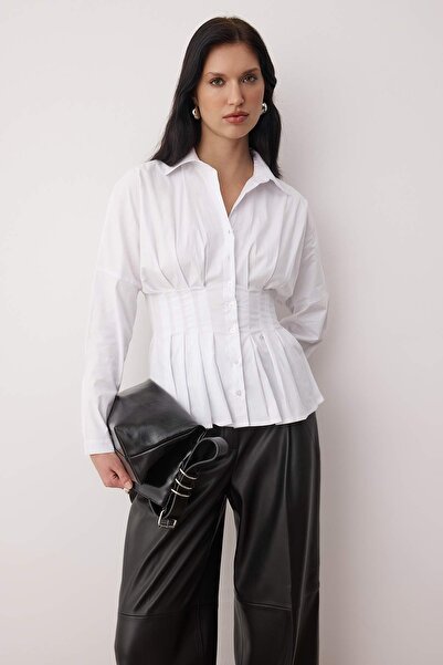 Trendyol Collection Λευκό πουκάμισο TWOAW26GO00136