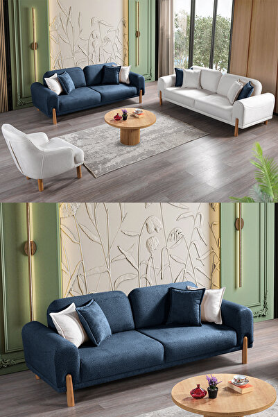 Eymense Class Bohem Koltuk Takımı 3+3+1 Lacivert