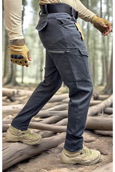 Polviton Men's Cargo Pants Tactical Outdoor Lycra Cotton Gabardine Fabric