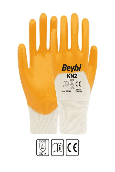 Beybi BEYBİ KN2 SARI NİTRİL İŞ ELDİVEN NO:9 (12 ADET)