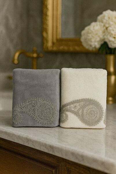 Çeyiz Bahçesi Σετ πετσετών Sultani διπλό βελούδο