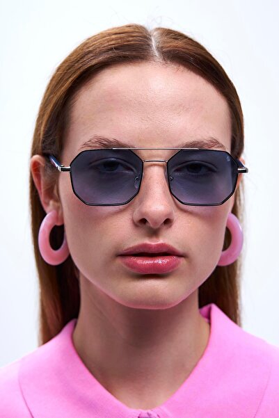 Bilge Karga Viva Silver Black Blue Gradient Sunglasses