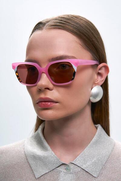 Bilge Karga Rodney Pink Brown Sunglasses