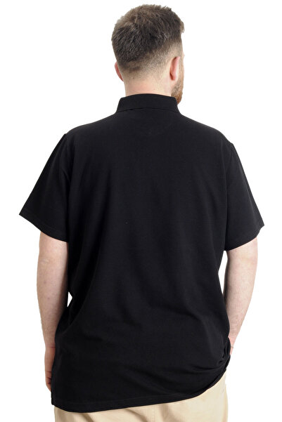 ModeXL Ανδρικό μπλουζάκι Mode Xl Plus Size Polo Piece Flt 23329 Μαύρο