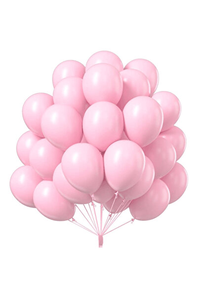 BalonEvi Pembe Balon Seti Parti süs doğum günü Balonları 30Adet