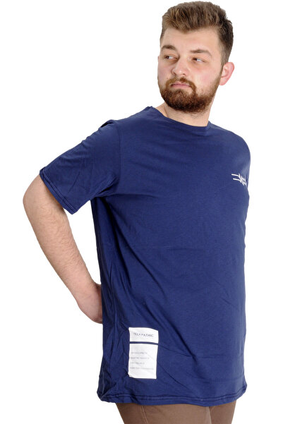 ModeXL Ανδρικό T-shirt Mode Xl Large Size Telepathic 23132 Indigo