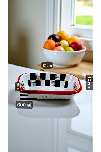 İnci Emaye No. 13 Enameled Square Plate Appetizer Breakfast Camping Picnic