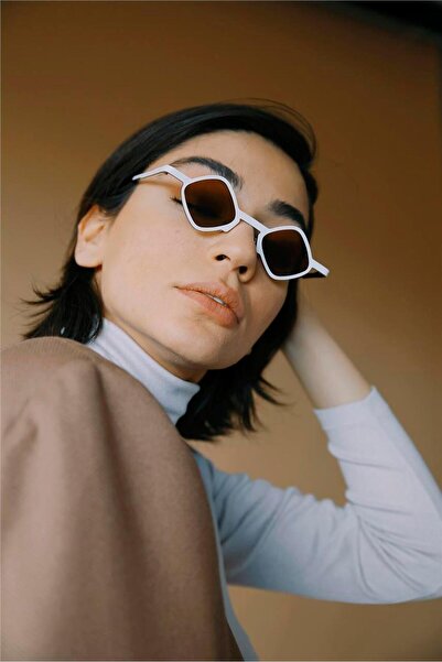 Bilge Karga Negar White Brown Sunglasses