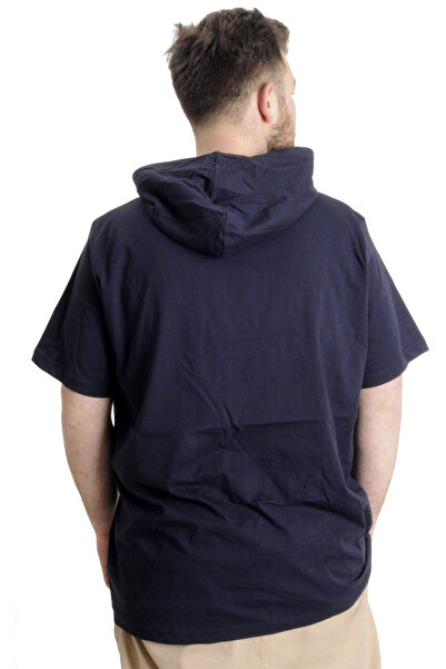 ModeXL Mode Xl Великий розмір Чоловіча футболка з капюшоном Toxıc 23119 Синій