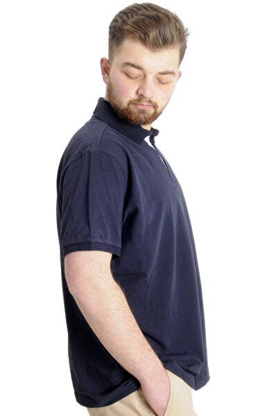 ModeXL Mode Xl Великий розмір Чоловіча футболка Polo Port Shield 23317 Синій