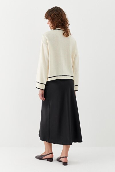 MARKALİSTE Satin Skirt Black