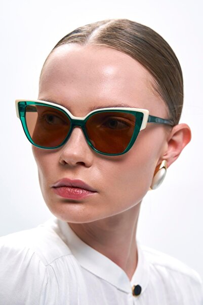 Bilge Karga Misty White Green Brown Sunglasses