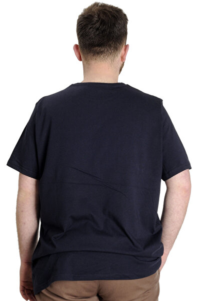 ModeXL Mode Xl Великий розмір Чоловіча футболка Authentıc 23140 Синій