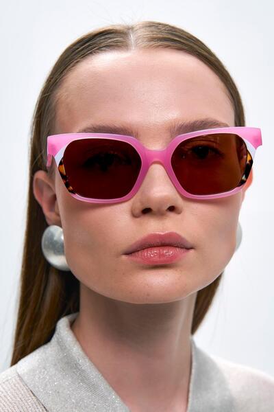 Bilge Karga Rodney Pink Brown Sunglasses