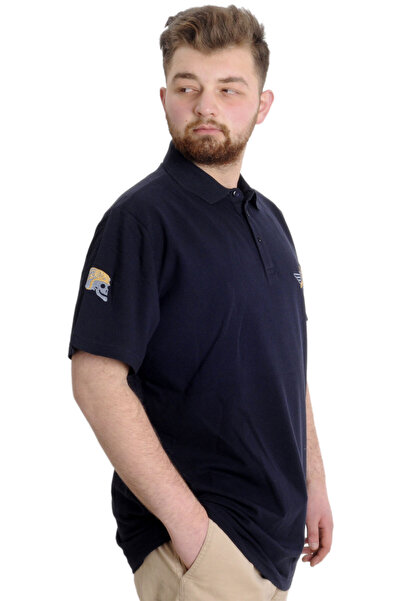 ModeXL Mode Xl Large Size Men's T-shirt Polo Airforce 23337 Navy Blue