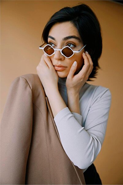 Bilge Karga Negar White Brown Sunglasses